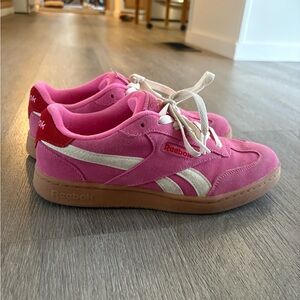 Reebok women’s Pink, Red, and White Sneakers